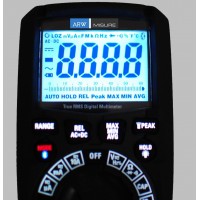 multimetro con ampio display retroilluminato